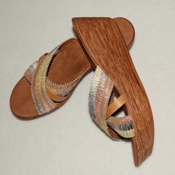 Italian Shoemakers, Wildflower Platform Wedge Slide Sandals Women EU 40 (US 9) - Picture 7 of 13